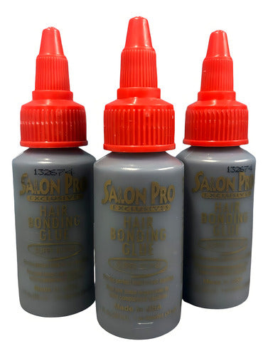 Pegamento Látex Negro Salon Pro Extensiones Trenzado Africano 3 Piezas