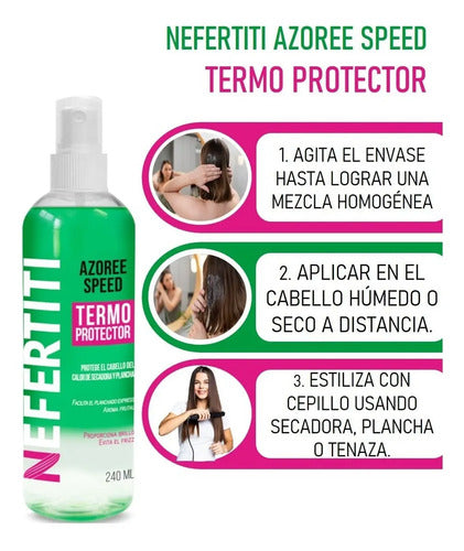 Tratamiento Termoprotector Nefertiti Azoree Speed Anti Frizz 250ml