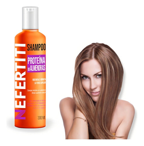 Shampoo Nefertiti Con Almendra Para Cabello Teñido 300ml