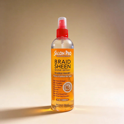 Salon Pro Spray Brillo Para Trenza Africana,extension 355 Ml Argan Oil