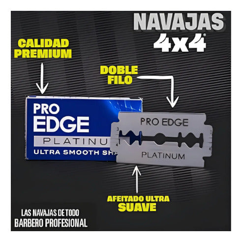 Navajas Para Afeitar Doble Filo Paquete Con 100 Navajas 4x4 Azul
