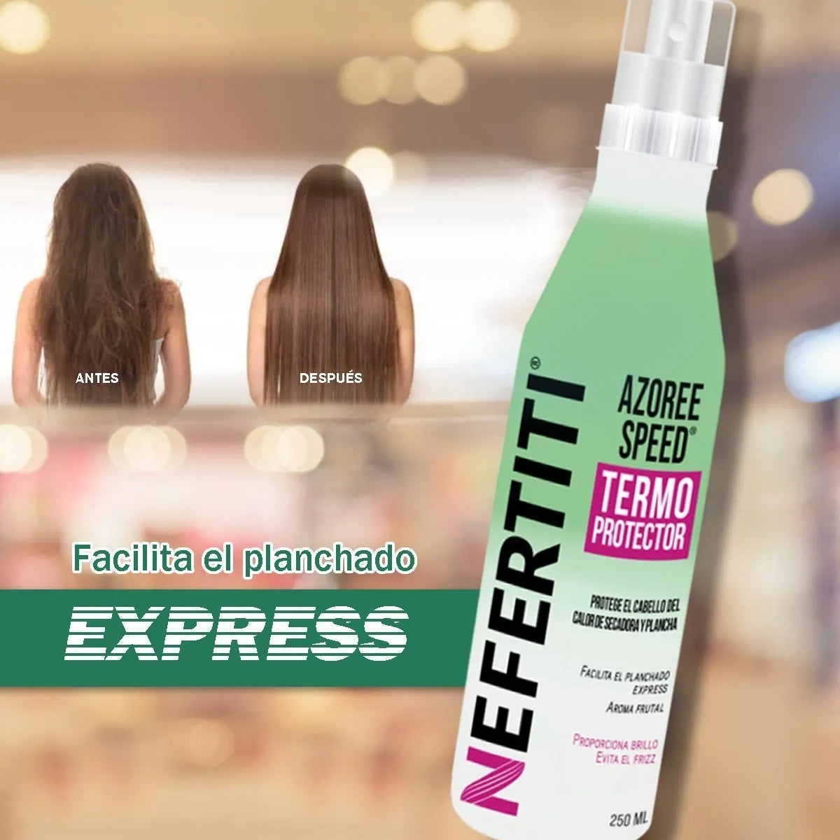 Tratamiento Termoprotector Nefertiti Azoree Speed Anti Frizz 250ml