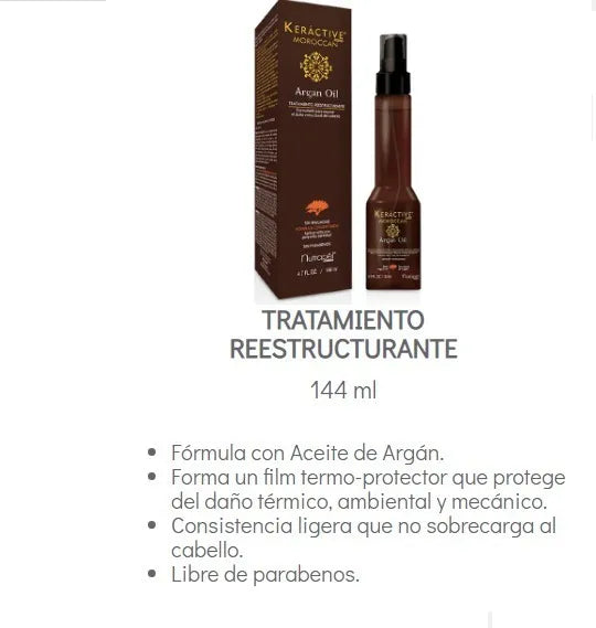 Nutrapel Serum Reestructurante Aceite De Argan Keractive Moroccan Oil 144ml