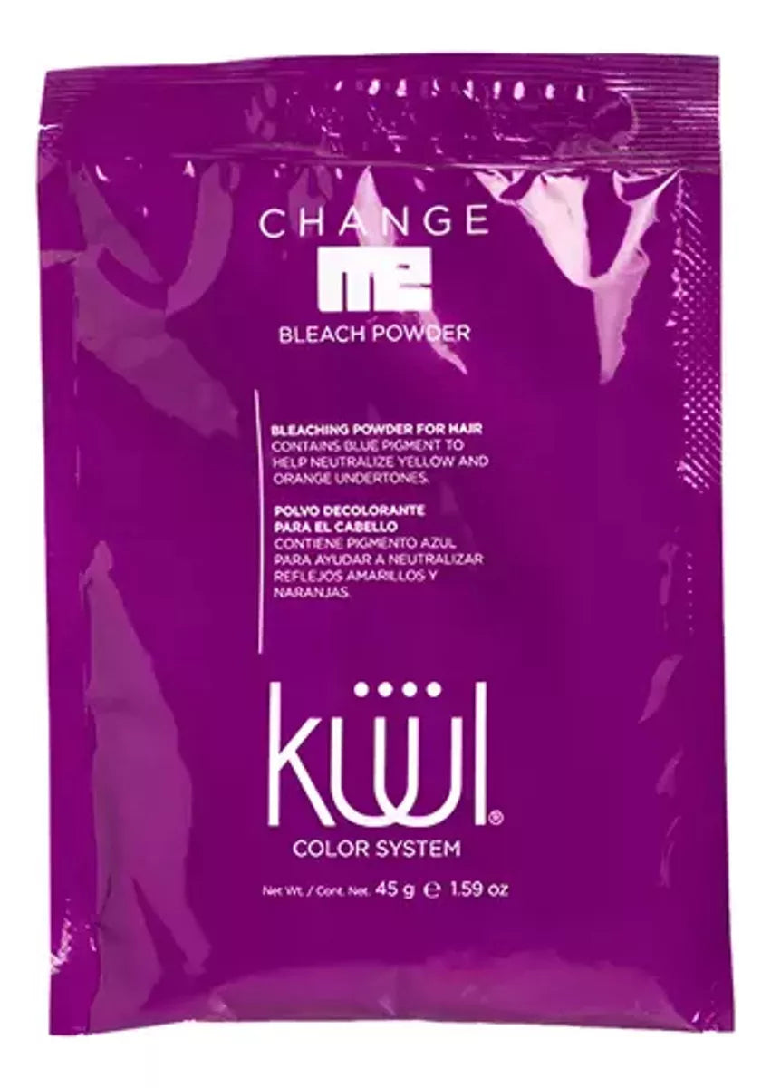 Kit Sobre Polvo Decolorante Azul Kuul 45gr + Revelador