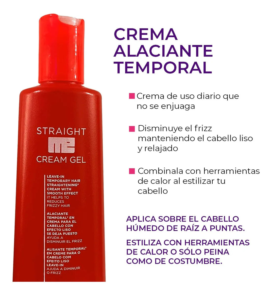 Crema Alaciadora Temporal Straight Me Cream Gel Küül