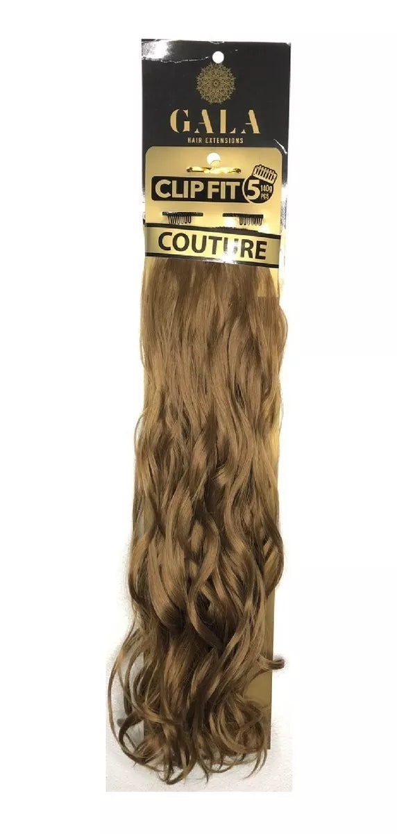 Extension De Cabello Clip Fit 5 100%fibra Gala Ond 20-22 Pulgadas