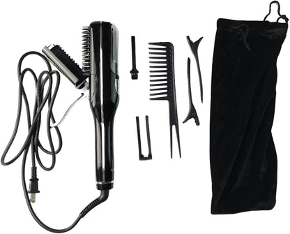 Cortadora de Puntas 2 en 1 con Función Alisadora: Pantalla LCD, Cable Giratorio 360° - Salud y Brillo para tu Cabello