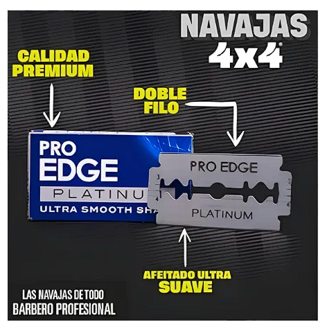 Navajas Para Afeitar Doble Filo Paquete Con 100 Navajas 4x4