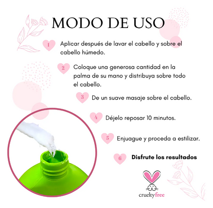 Mascarilla Capilar Open Secret Hidratante Aguacate 1L Dosificador