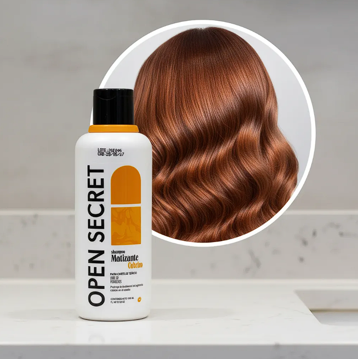 Shampoo Matizante Cobrizo Libre Parabenos 300ml Open Secret
