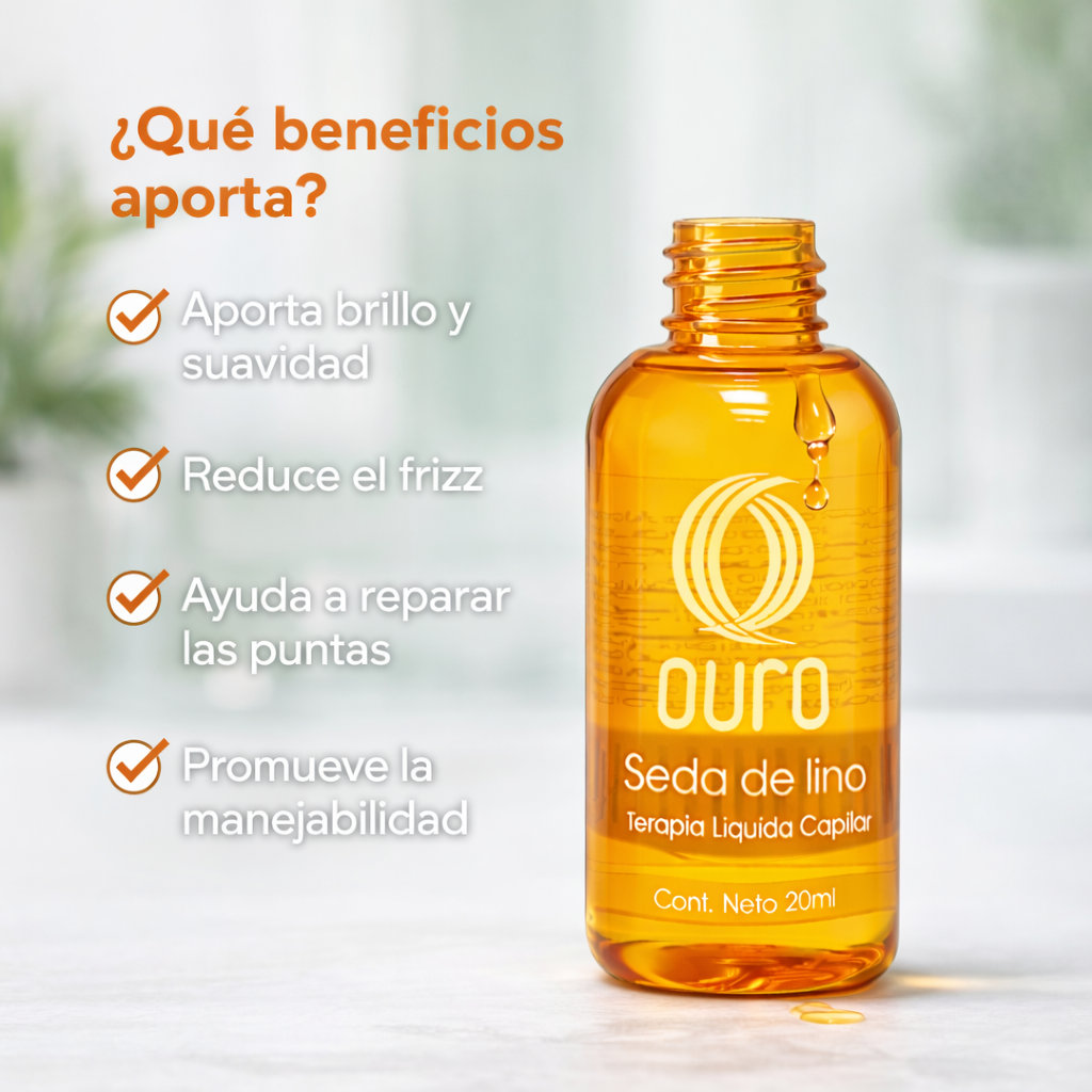 Ouro Seda Capilar De Lino 20ml X Pza