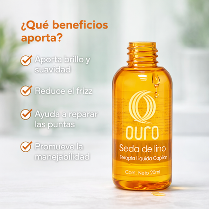 Ouro Seda Capilar De Lino 20ml X Pza