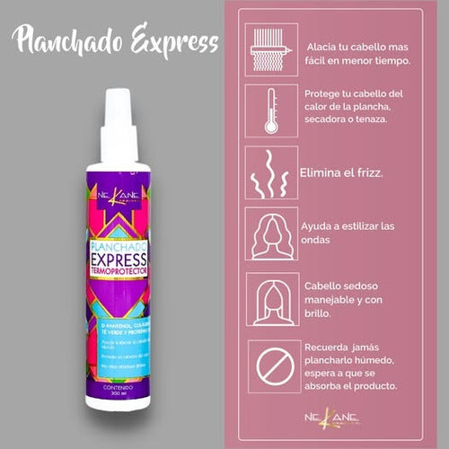Termo Protector Nekane Planchado Express Alaciador De Cabello