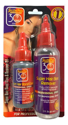Salon Pro 30 Sec Super Hair Bond Glue Y Remover Transparente Transparente