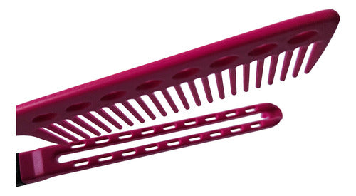 Peine Para Alisar El Cabello Con Plancha O Alisadora Color Rosa Chicle