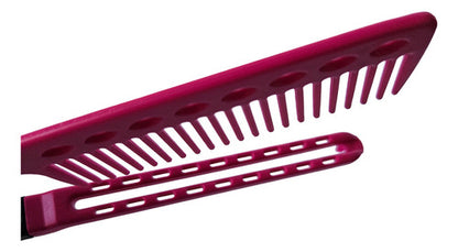 Peine Para Alisar El Cabello Con Plancha O Alisadora Color Rosa Chicle