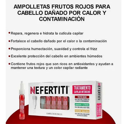 Nefertiti Ampolletas Alcalina - Frutos Rojos 10 X 20ml