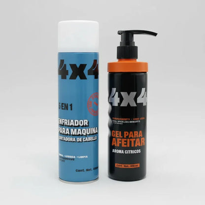 Gel Para Afeitar Citricos + Enfriador De Maquinas 4x4