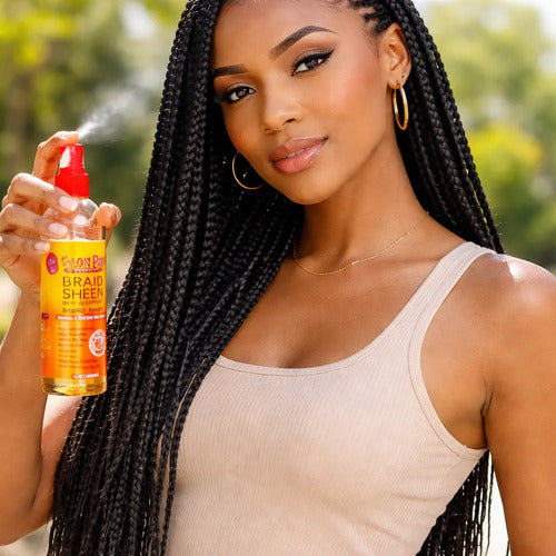 Salon Pro Spray Brillo Para Trenza Africana,extension 355 Ml Argan Oil