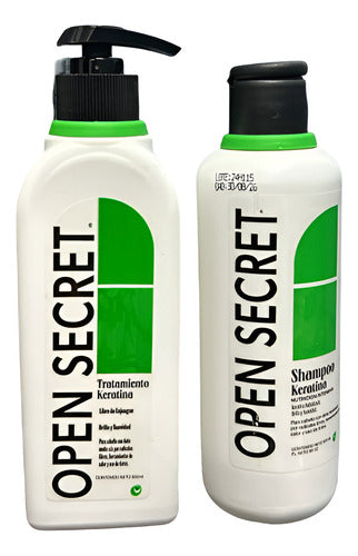Duo Shampoo Y Tratamiento De Keratina Open Secret 300ml