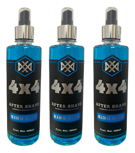 Locion Para Después Afeitar 4x4 King Blue 300ml 3 Pack