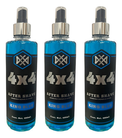 Locion Para Después Afeitar 4x4 King Blue 300ml 3 Pack