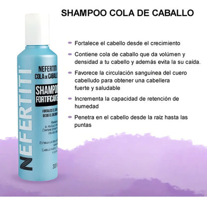 Shampoo Cola De Caballo Para Crecimiento Nefertiti De 300 Ml