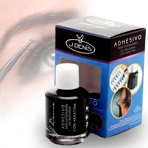 Adhesivo Extension De Pestañas Con Keratina J Denis Color Negro