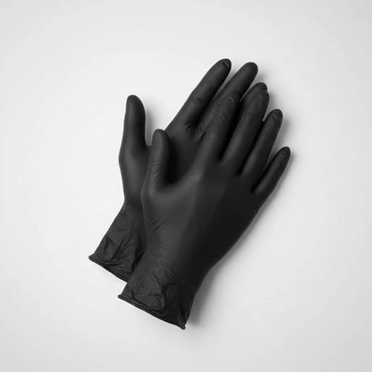 Guantes De Nitrilo Color Negro, Paquete De 100 4x4 Negro M Negro