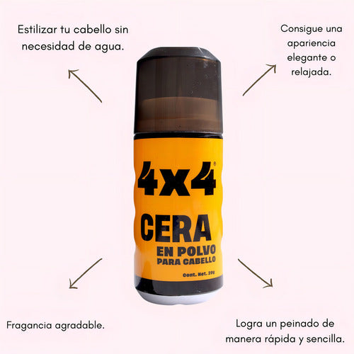 Cera En Polvo Para Cabello Apariencia Elegante 20g 4x4