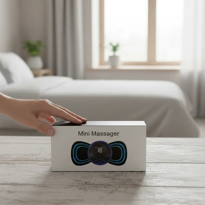 Mini Masajeador Ems Portátil 8 Modos Parche Muscular Negro