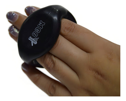 2 Cepillo Barba Con Agarradera Anillo Barberia Corte Chico Color Negro