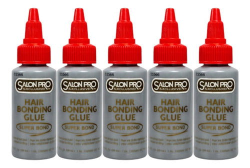 5 Pegamentos Latex Salon Pro Extensiones Naturales Pestañas Negro