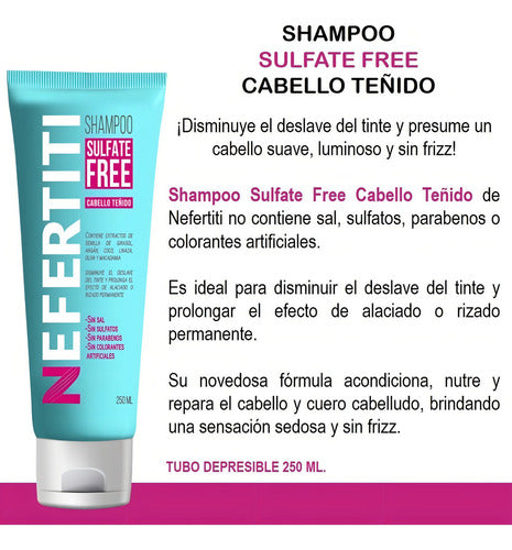 Nefertiti Shampoo Sulfate Free Cabello Teñido 250 Ml