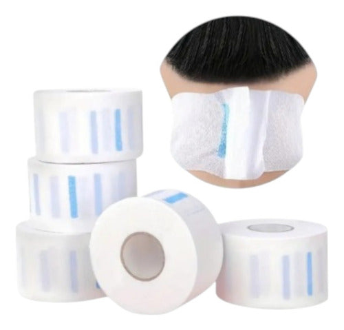 Papel Cuellero Desechable Barberia Estilismo Blanco 4x4