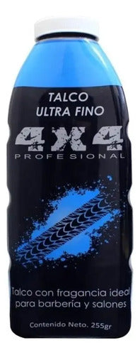3pzas Talco Ultra Fino 4x4 255g Barbero Barberia