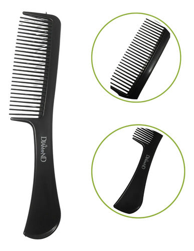 Peine Para Estilista Plano P/corte De Cabello Diamond Negro
