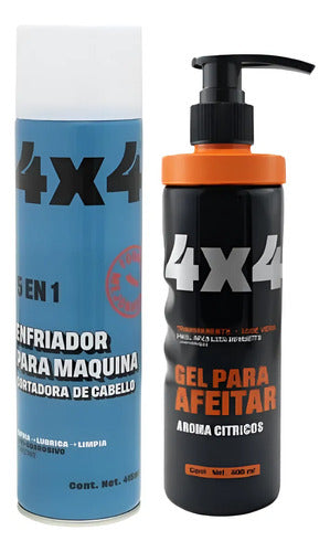 Gel Para Afeitar Citricos + Enfriador De Maquinas 4x4