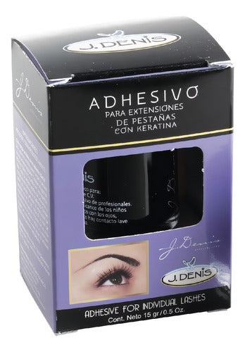 Adhesivo Extension De Pestañas Con Keratina J Denis Color Negro