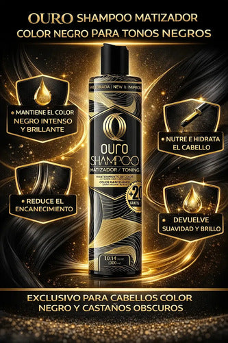 Shampoo Ouro® Matizador Negro 250 Ml