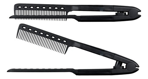 Peine Para Alisar El Cabello Con Plancha O Alisadora Color Negro
