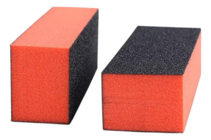 10 Limas Uñas Pulidor De Bloque Buffer Naranja