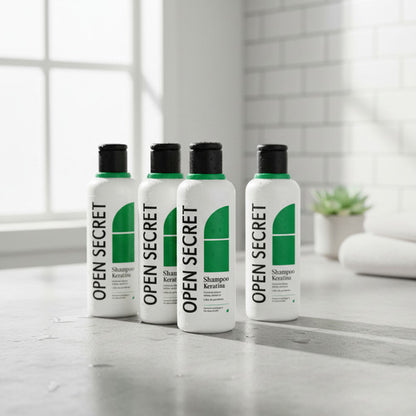 5 Piezas Shampo Keratina Nutrición Intensiva300ml Opensecret