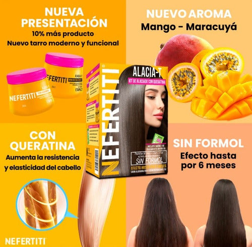 Alaciado Permanente Sin Formol Con Queratina Crema Nefertiti
