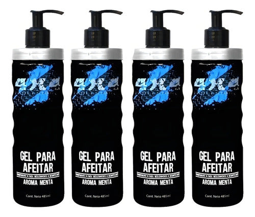 4 Pack Gel Para Afeitar 4x4 485ml C/u