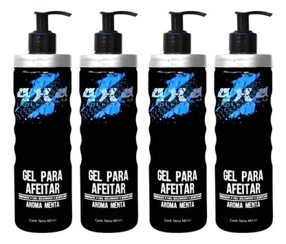 4 Pack Gel Para Afeitar 4x4 485ml C/u