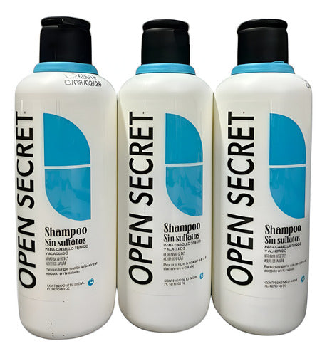 3 Piezas De Open Secret Sin Sulfato Shampoo 300ml