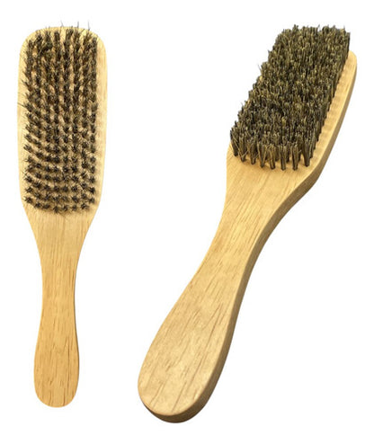 Cepillo Barbero Cerdas Natural De Madera Marrón