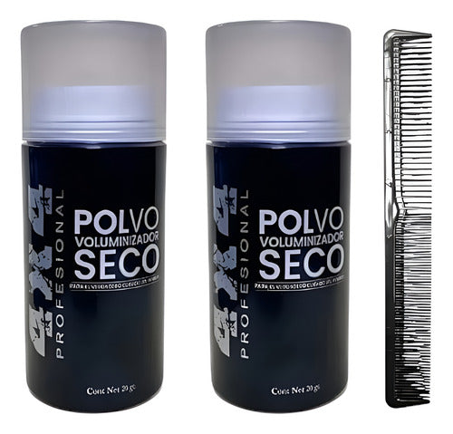 4x4 Polvo Voluminizador Seco 20g Cabello Hombre 2pzas +peine
