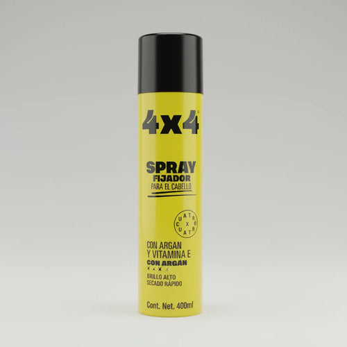 Spray Fijador Para Cabello 4x4 Con Argán Y Vitamina E 400ml